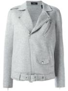 Theory 'tralsmin' Jacket, Women's, Size: Large, Grey, Wool/cashmere/polyester/polyurethane