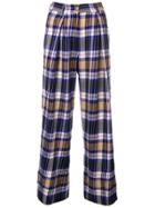 Forte Forte Wide Leg Pyjama-style Trousers - Blue
