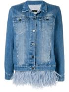 Simonetta Ravizza Feather Trim Jacket - Blue