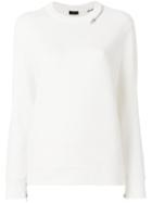 Joseph Zip Detail Long-sleeve Sweater - White