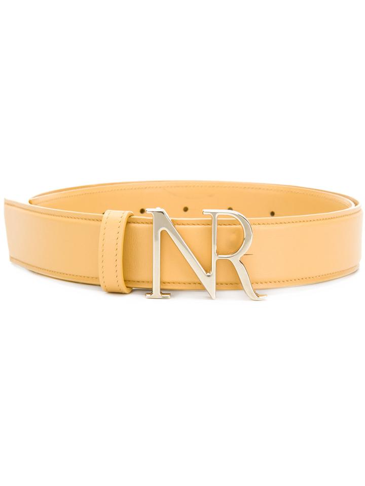 Nina Ricci Branded Buckle Belt - Yellow & Orange