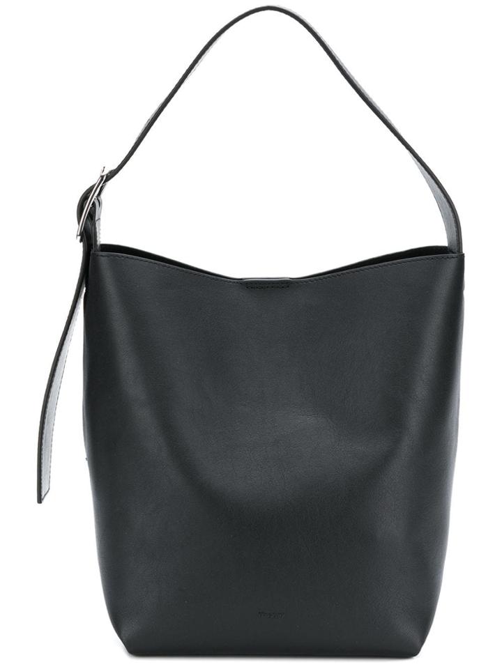 Theory Logo Embossed Tote - Black