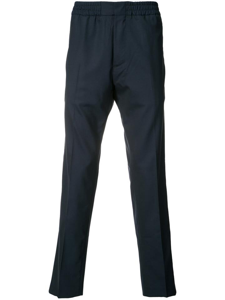 Msgm - Straight-leg Trousers - Men - Spandex/elastane/wool - 48, Blue, Spandex/elastane/wool