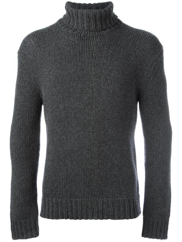 Polo Ralph Lauren Ribbed Trim Jumper, Men's, Size: Xl, Grey, Cashmere