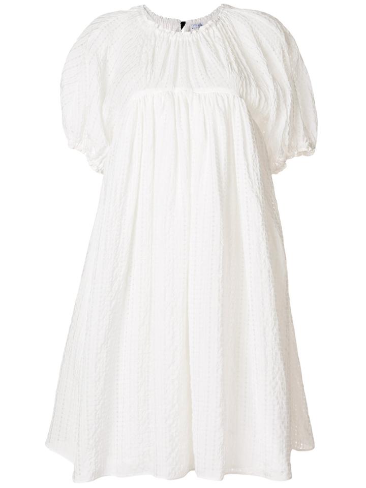Vivetta Elasticated Neckline Embroidered Dress - White