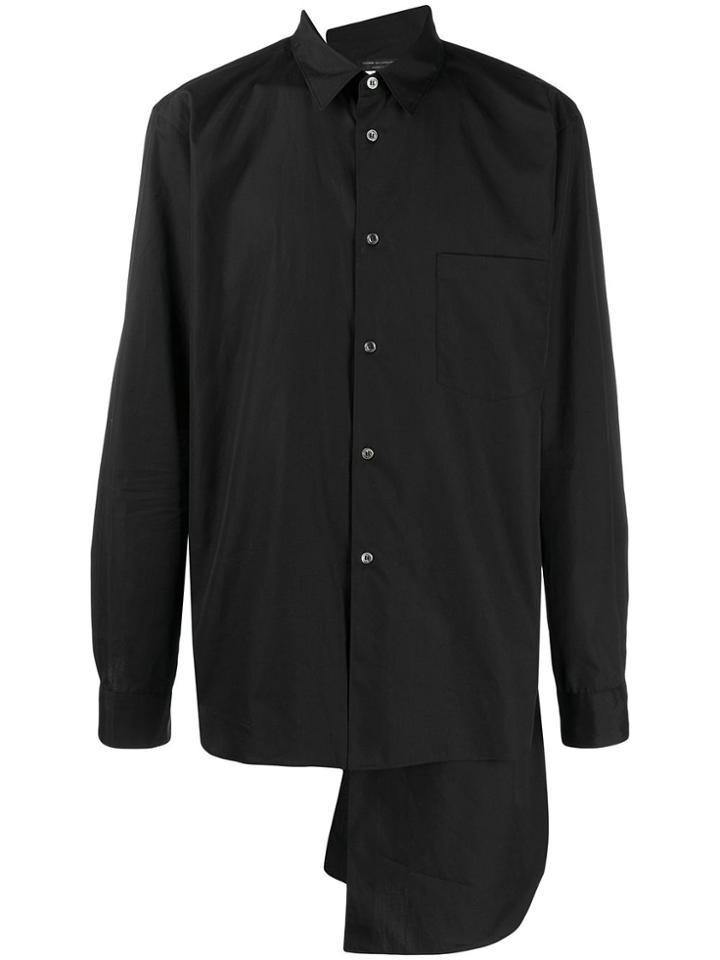 Comme Des Garçons Homme Plus Poplin Asymmetric Shirt - Black