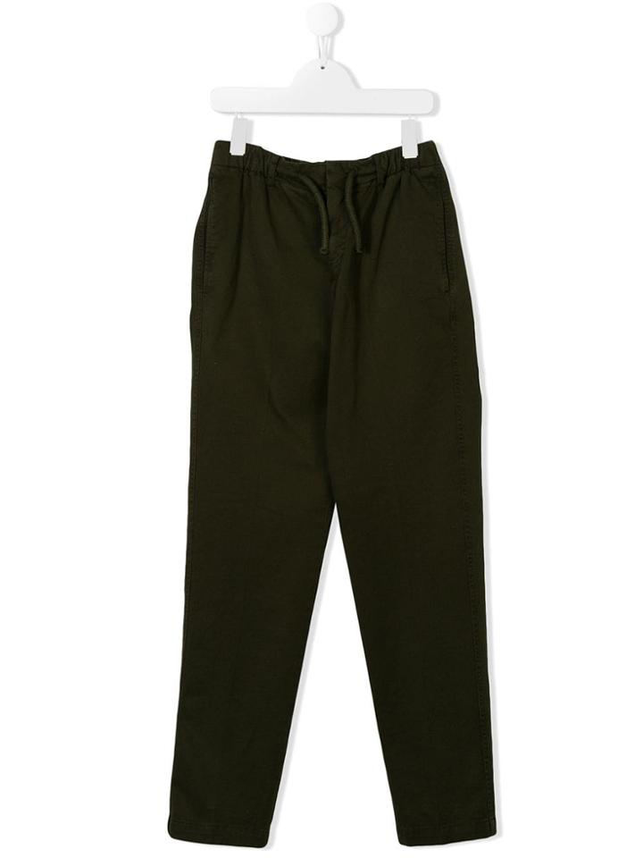 Dondup Kids Teen Drawstring Waist Chinos - Green