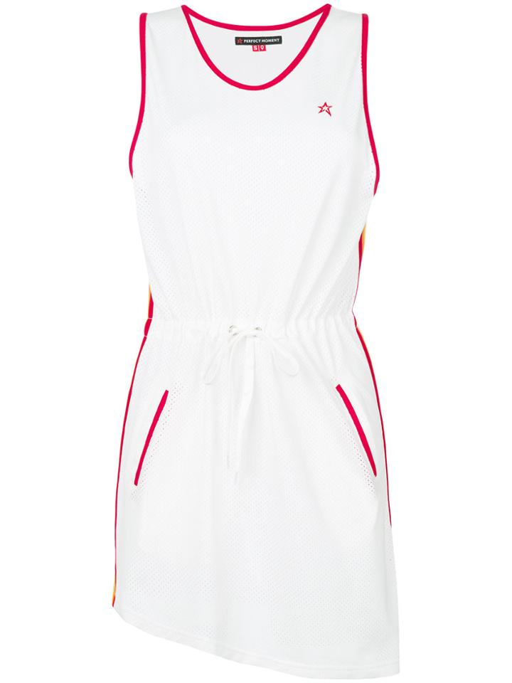 Perfect Moment Drawstring Waist Beach Dress - White