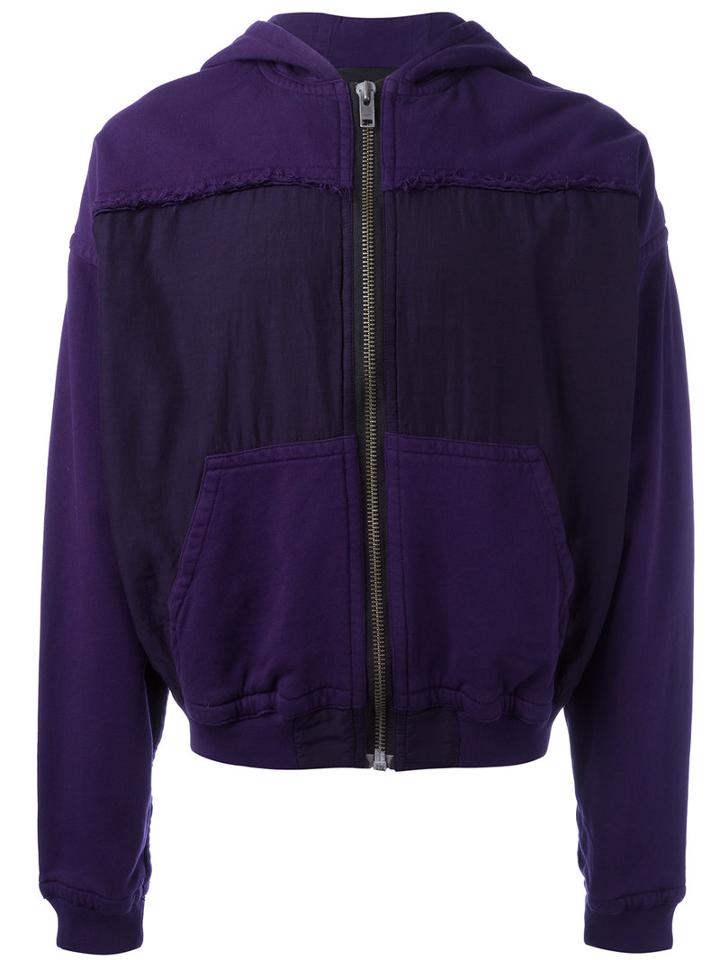 Haider Ackermann - Patch-detail Hooded Sweater - Men - Cotton/rayon - M, Pink/purple, Cotton/rayon
