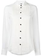 Moschino Pleated Panel Shirt, Women's, Size: 38, White, Silk
