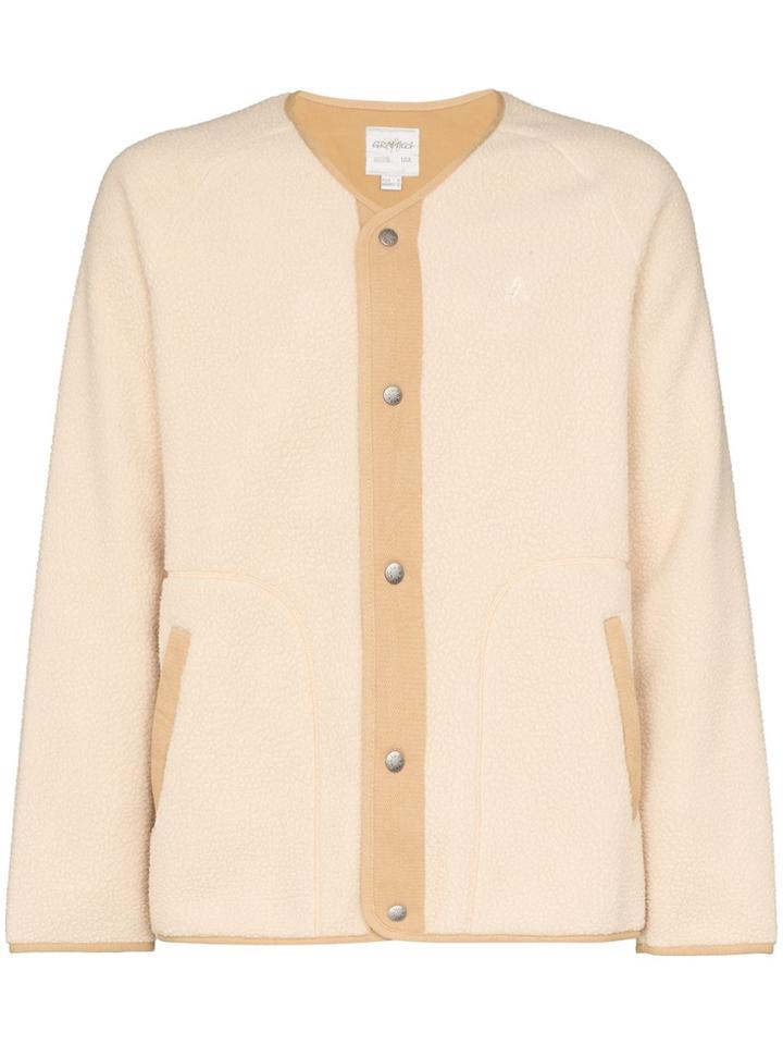 Gramicci Boa V-neck Fleece Jacket - Neutrals