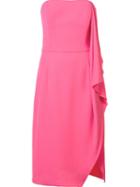 Halston Heritage Strapless Draped Dress, Women's, Size: 4, Pink/purple, Polyester
