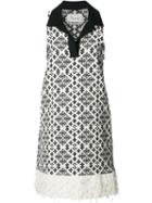 Novis Sleeveless Patterned Dress, Women's, Size: 6, Black, Cotton/polyester/other Fibers