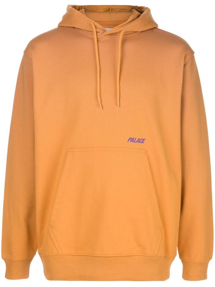 Palace Logo Drawstring Hoodie - Orange