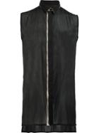 Cedric Jacquemyn Concealed Fastening Sleeveless Shirt, Size: 48, Black, Cotton