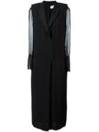 Lanvin Double Breasted Maxi Dress, Women's, Size: 40, Black, Silk/viscose/wool