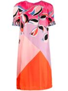 Emilio Pucci Printed Colour Block Dress - Pink