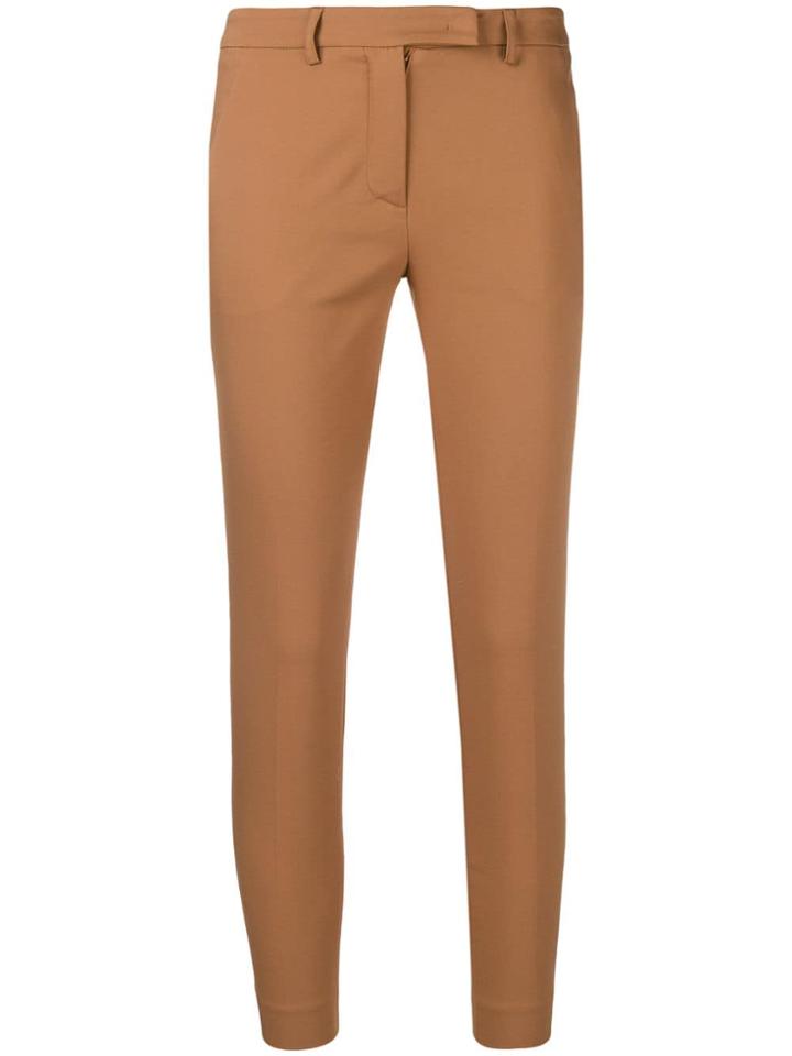Blanca Slim-fit Tailored Trousers - Brown