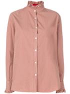 The Gigi Ruched Shirt - Pink & Purple