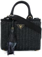 Prada Wicker Handbag - Black