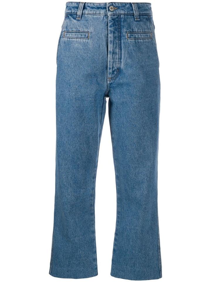 Loewe Cropped Straight Jeans - Blue