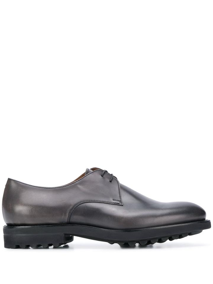 Doucal's Ridged Sole Derby Shoes - Grey