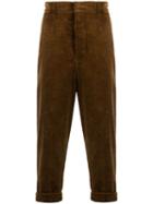 Ami Paris Oversized Carrot Fit Trousers - Brown
