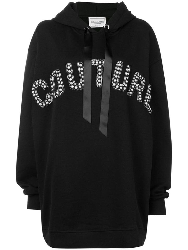 Forte Dei Marmi Couture Oversized Logo Hoodie - Black