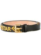 Dsquared2 Appliqué Logo Thin Belt - Black