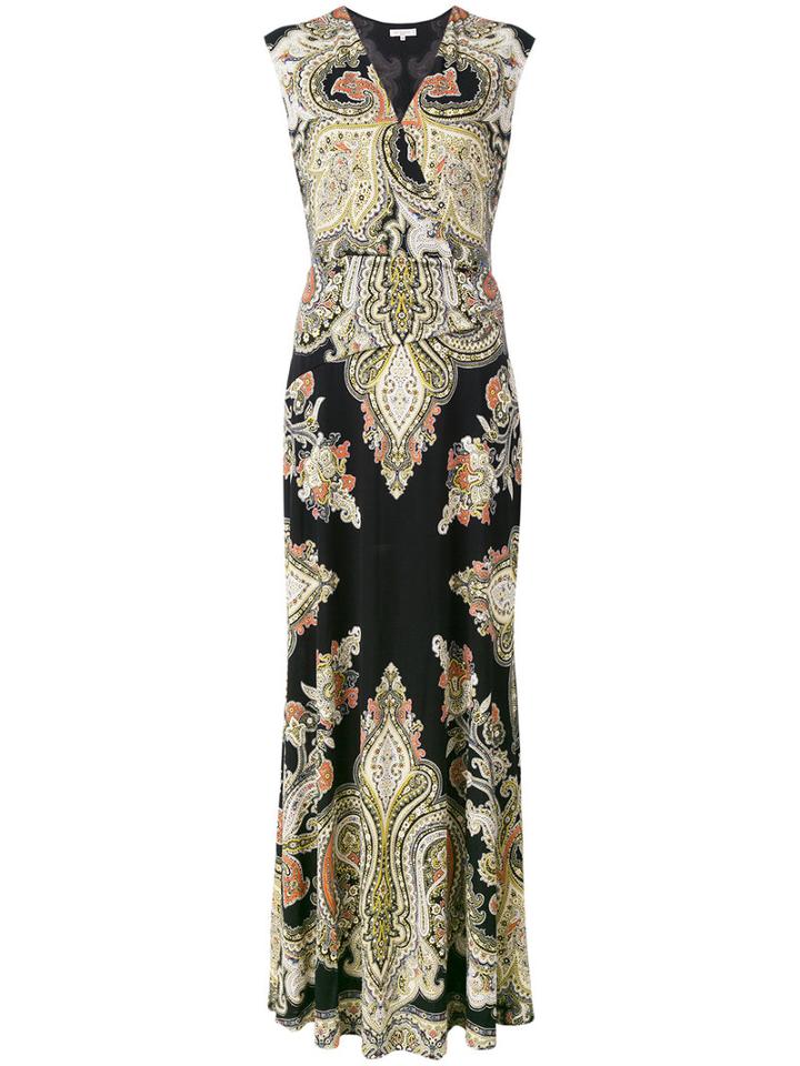 Etro Wrap Dress, Women's, Size: 44, Black, Viscose/acetate/polyamide