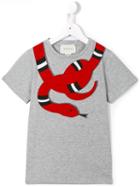 Gucci Kids Snake Print T-shirt, Boy's, Size: 6 Yrs, Grey