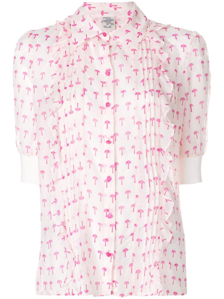Baum Und Pferdgarten Palm Tree Print Shirt - White