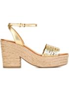 Tory Burch Laser Cut Detail Sandals
