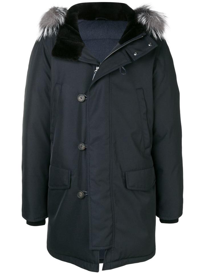 Brioni Parka Coat - Blue