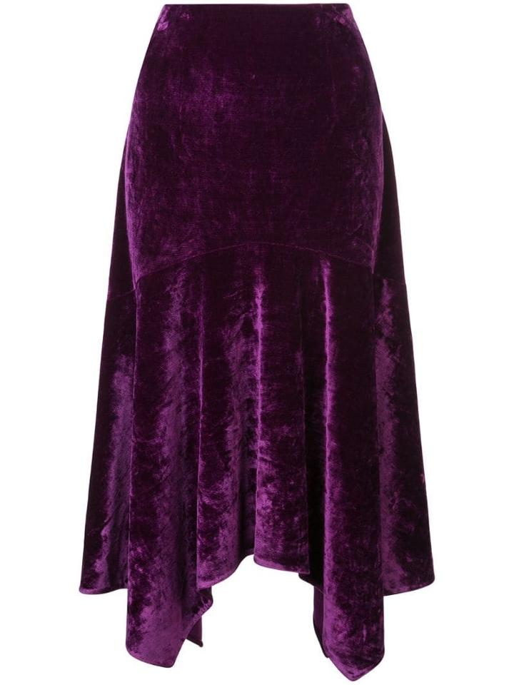 Josie Natori Stretch Velvet Skirt - Pink