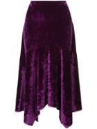 Josie Natori Stretch Velvet Skirt - Pink