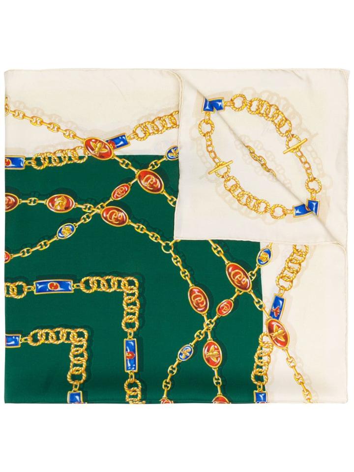 Gucci Chain Print Scarf - Green