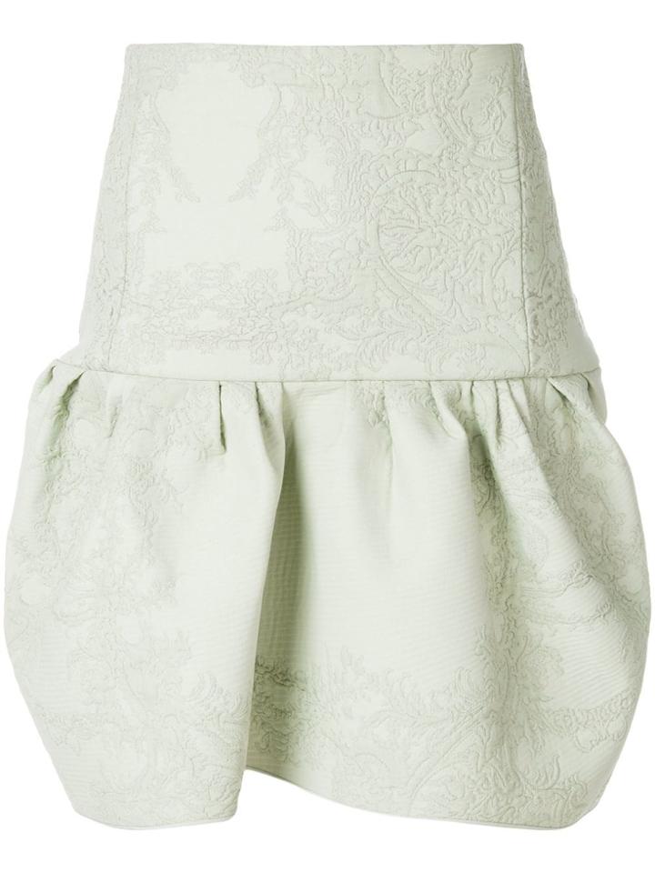 Chloé Embossed Design Flared Skirt - Green