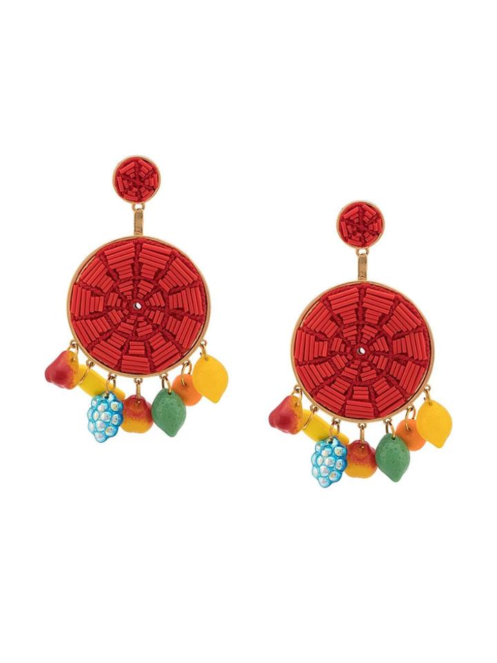 Mignonne Gavigan Emerson Lux Drop Earrings - Red