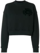 Alexander Wang Cropped Mock Neck Sweatshirt - Black