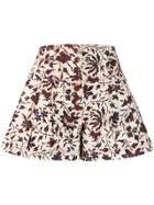 Ulla Johnson Floral Fitted Shorts - Neutrals