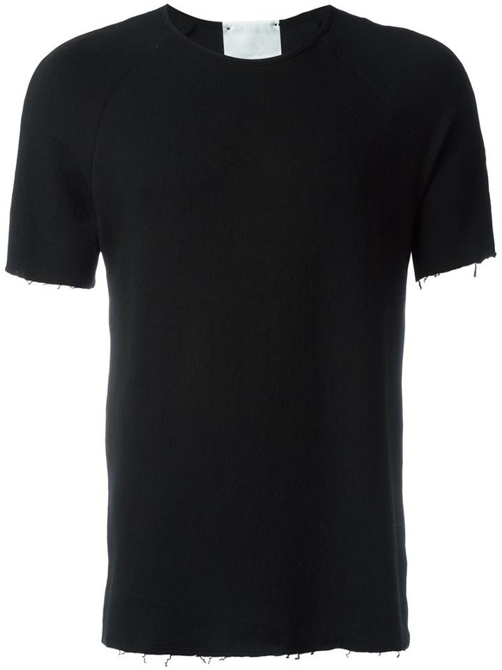 Lost & Found Rooms Frayed T-shirt, Men's, Size: Medium, Black, Cotton/spandex/elastane/viscose