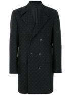 Kiton Double-breasted Button Coat - Black