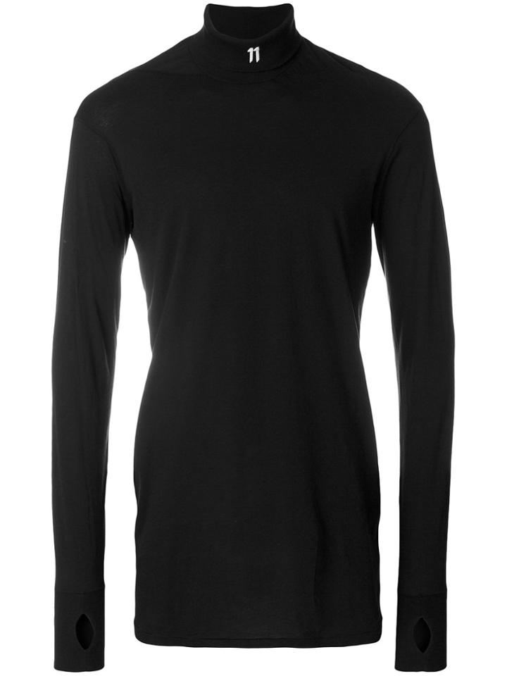 11 By Boris Bidjan Saberi Fitted Turtleneck Top - Black