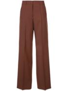 Jil Sander Wide Leg Tailored Trousers - Brown