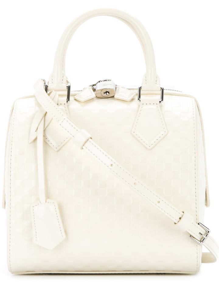 Louis Vuitton Vintage Speedy Cube Handbag - White