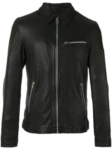 Munderingskompagniet Kokura Leather Jacket, Men's, Size: Xl, Black, Cotton/leather/polyester