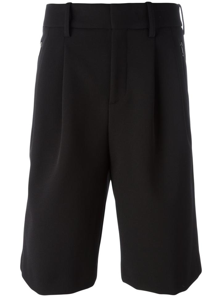 Neil Barrett Loose Fit Piped Shorts, Men's, Size: 46, Black, Polyamide/polyester/polyurethane/spandex/elastane