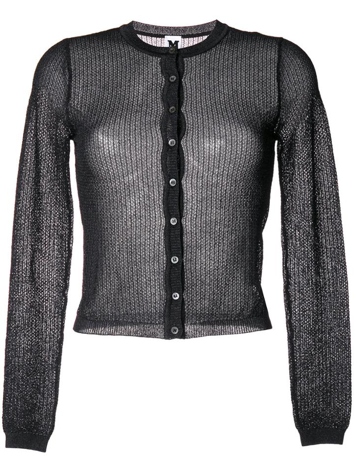 M Missoni Open Knit Cardigan - Black