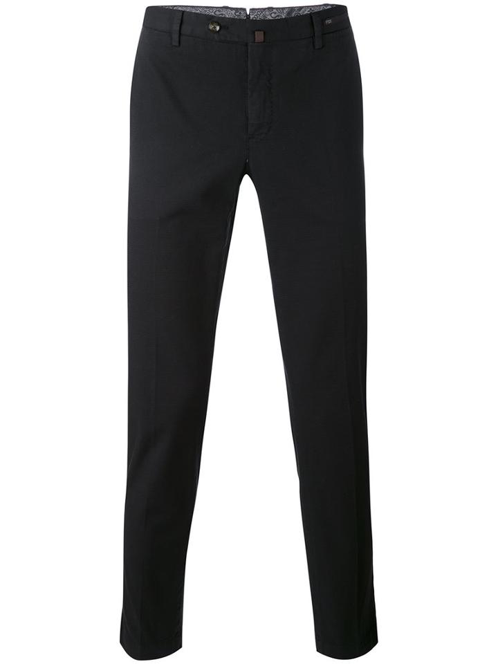 Pt01 - Plain Chinos - Men - Cotton/spandex/elastane - 58, Black, Cotton/spandex/elastane